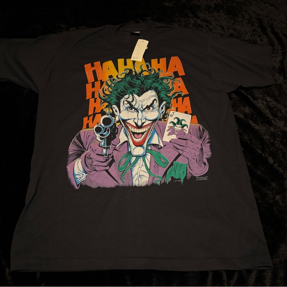 Mens XL Vintage 1989 DC Comics The Joker HAHAHA Tshirt